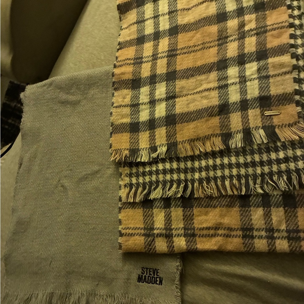 Steve Madden Checkered Scarf - Set Of 2, Gently Used..,
